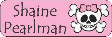 Skull pink bow on pink