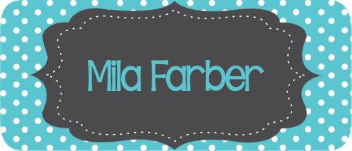 Chalk frame on mini dots aqua