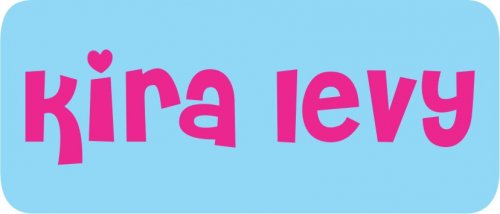 Text cerise on light blue