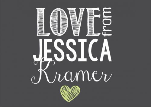 Chalkboard love from mint heart