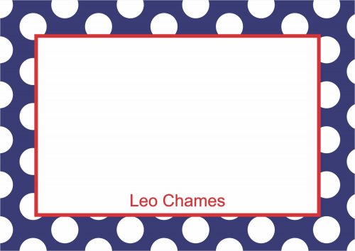 Border dots navy & red