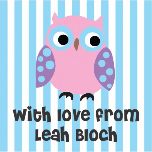 Owl on blue stripes