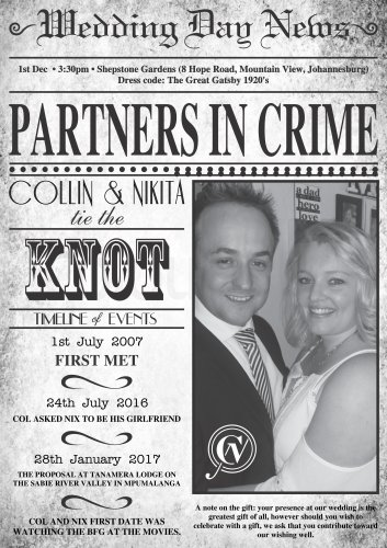 Wedding newspaper
