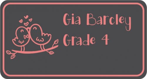 Chalk bird peach