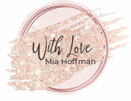 Rose gold glitter swoosh