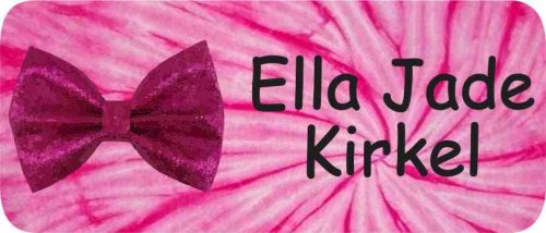 Bow on tie die pink