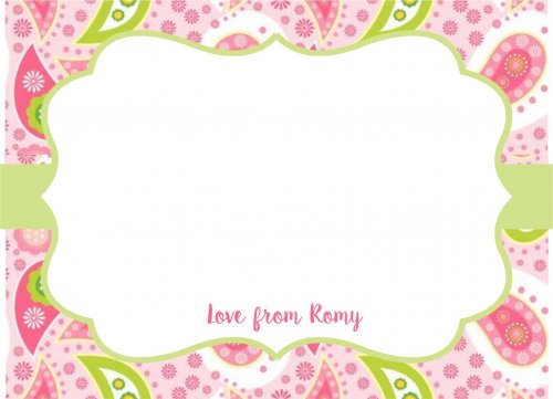 Paisley lime n pink