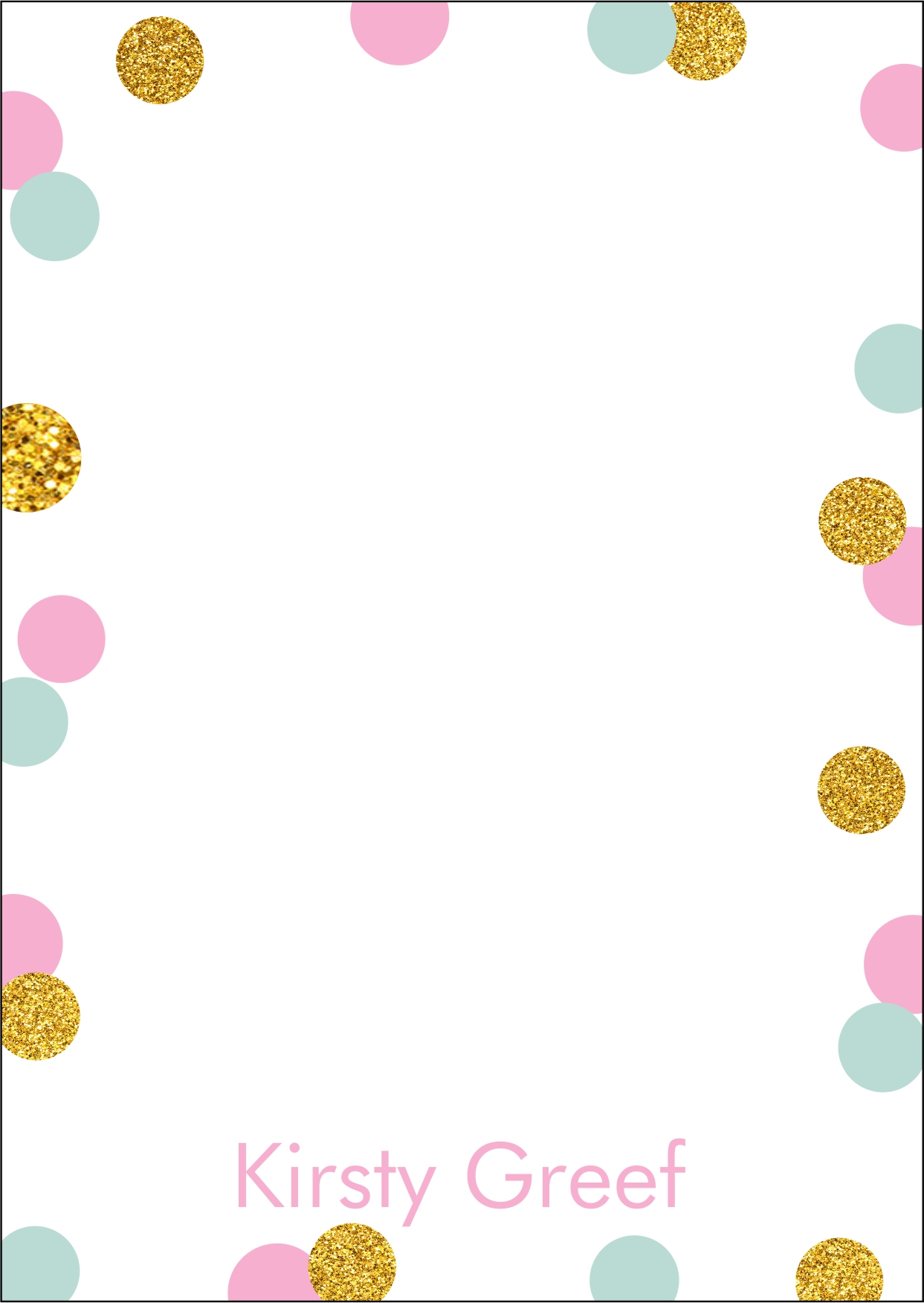 Dots with Glitter Gold