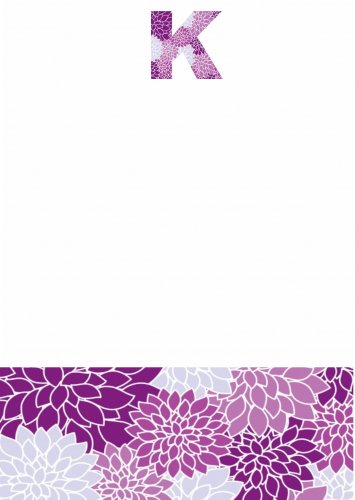 Flowers purples initial