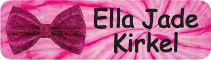 Bow on tie dye pink