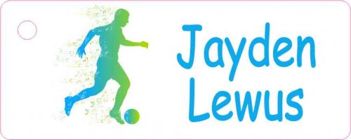Soccer silhouette green blue