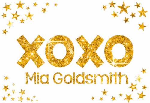 Glitter xoxo white