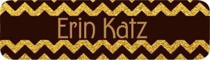 Glitter chevron gold & black