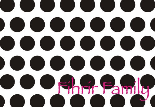Dots black on white
