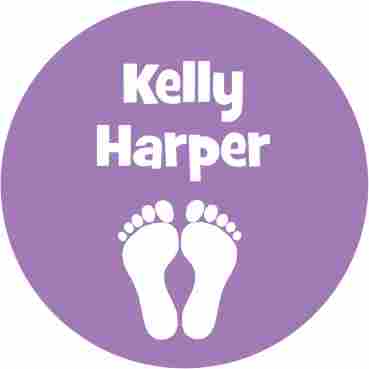 Shoe feet on lilac