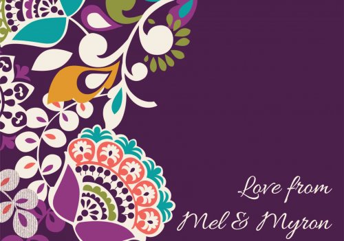 Flowers on purple