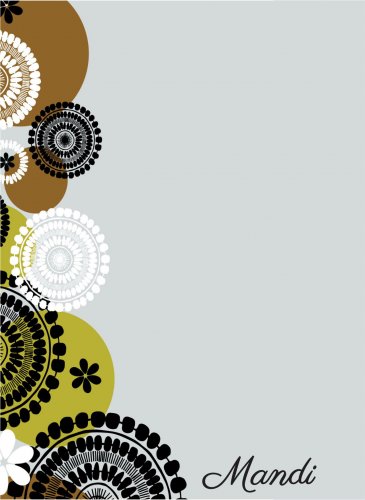 Grey with flower circles