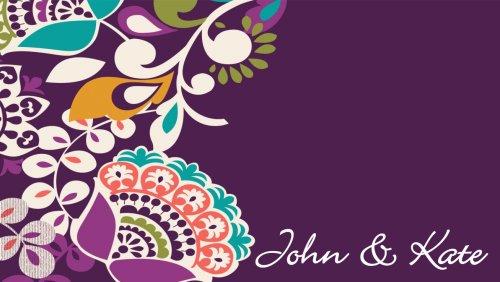 Flowers on purple