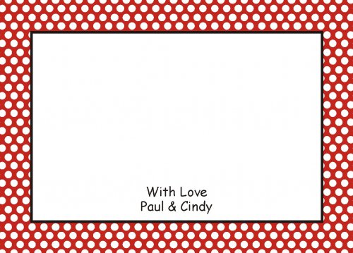 Border mini dots red