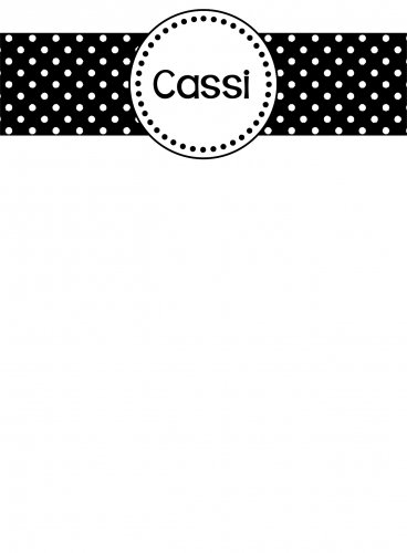 Name on dots black