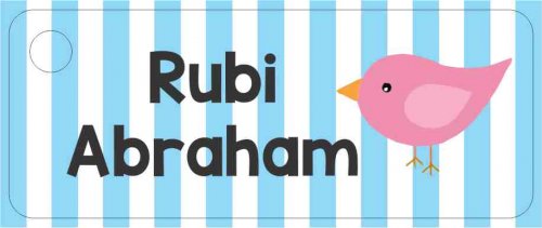 Bird on stripes