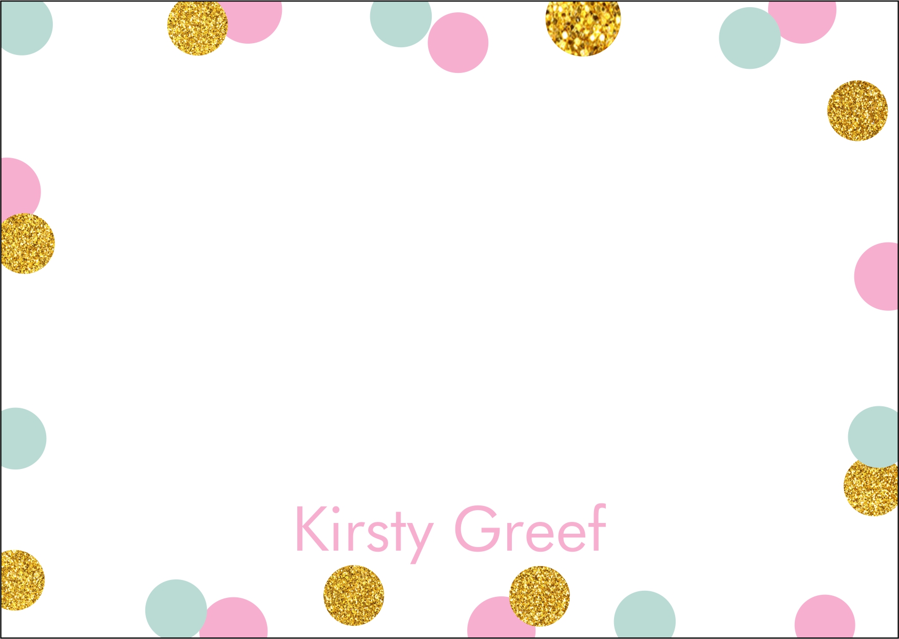 Dots with Glitter Gold
