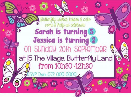 Butterflies on pink