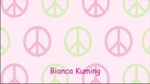 Faded peace on pink