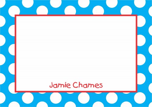Border dots blue & red
