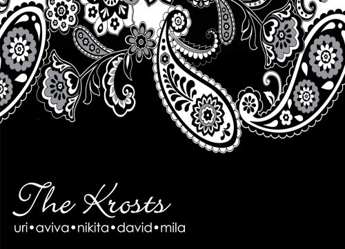 Paisley white on black