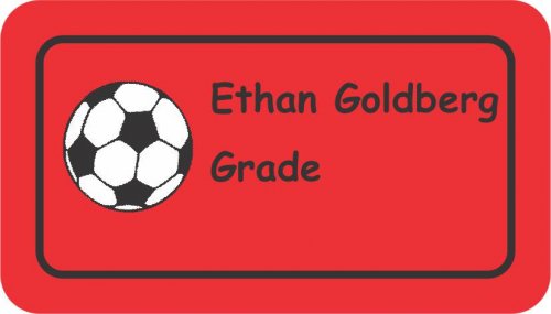 Soccer ball on red