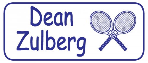Tennis rackets navy on white