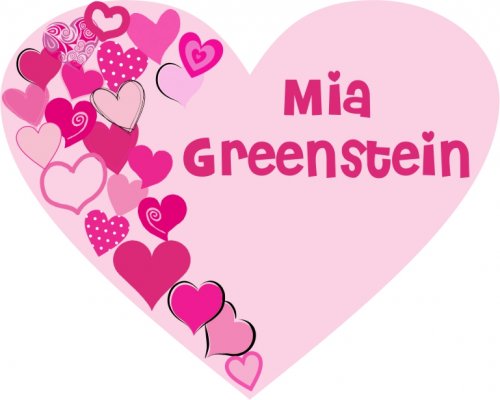 Hearts on pink shapie