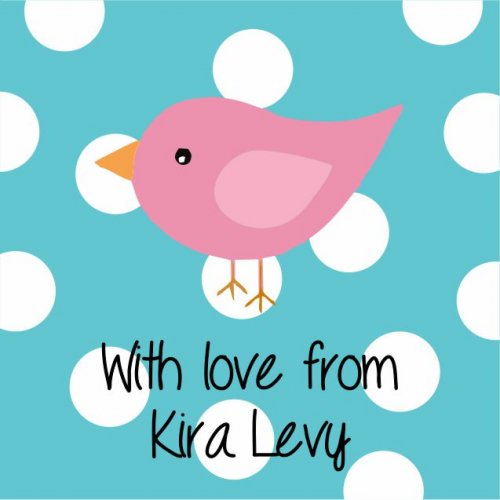 Bird on blue dots