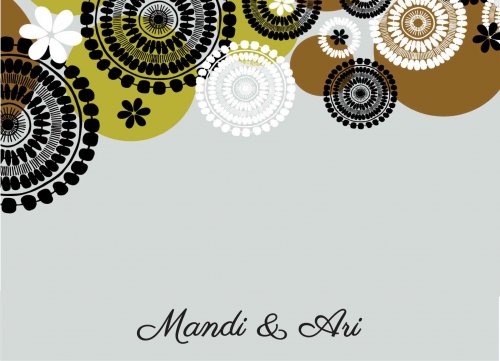 Grey with flower circles