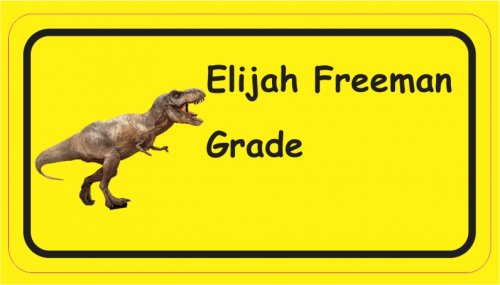 T-rex on yellow