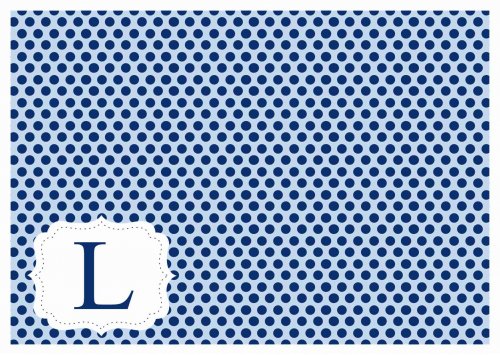Initial on blue dots