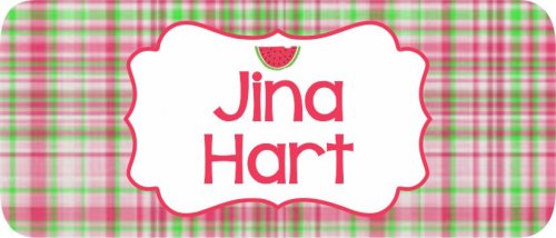 Watermelon plaid
