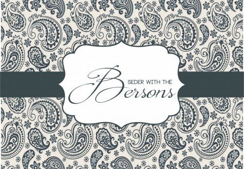 Pesach navy paisley