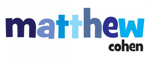 Fun font blues on white