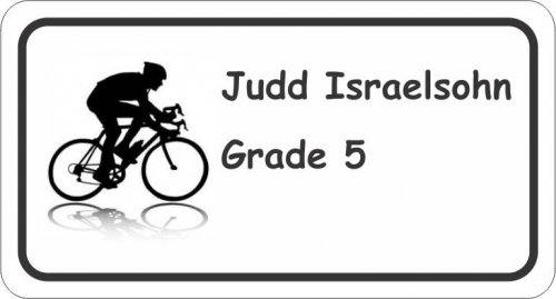 Cyclist on white