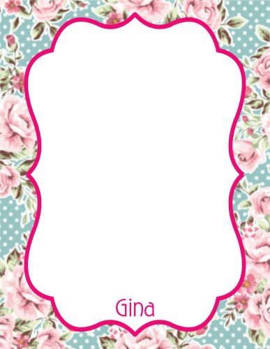 Vintage roses on blue dots