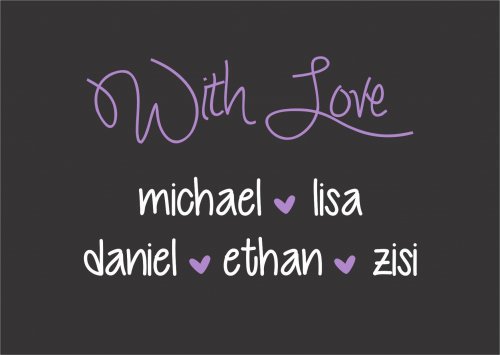 With love purple