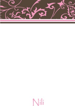Pink & brown floral
