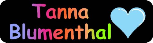 Heart light blue rainbow text on black