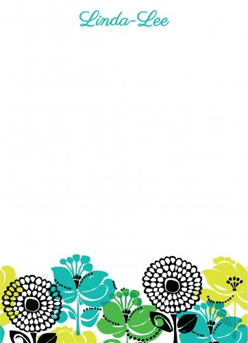 Flowers black n greens