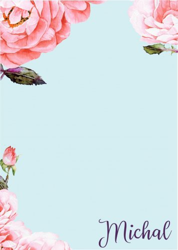 Roses on blue