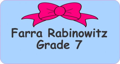 Bow pink on blue