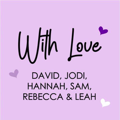 3 mini hearts lilac