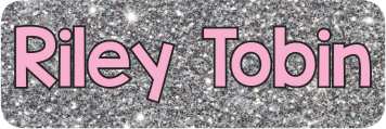 Silver glitter pink text